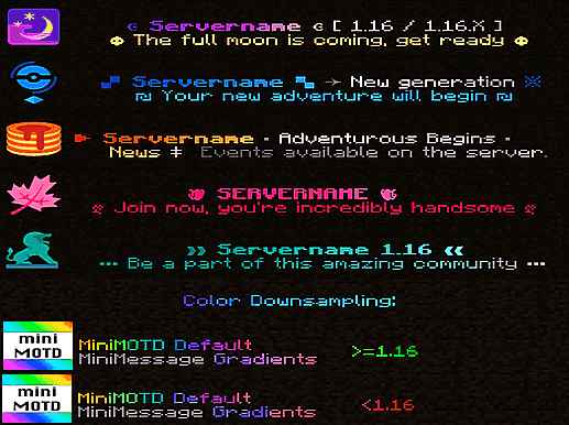 [1.8.X-1.18.X]MiniMOTD-拥有RGB渐变的颜色效果插件  第2张